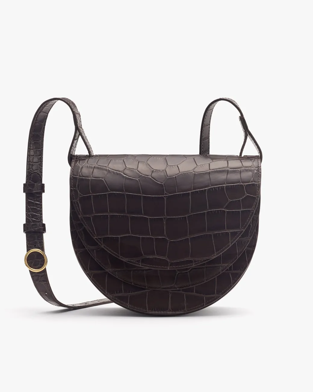 Cuyana Double Moon Saddle Bag (Croco)* Mini Totes And Crossbodies | Bags
