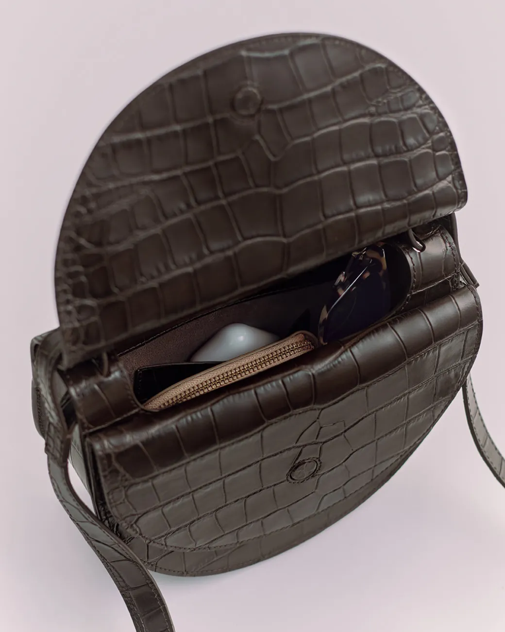 Cuyana Double Moon Saddle Bag (Croco)* Mini Totes And Crossbodies | Bags