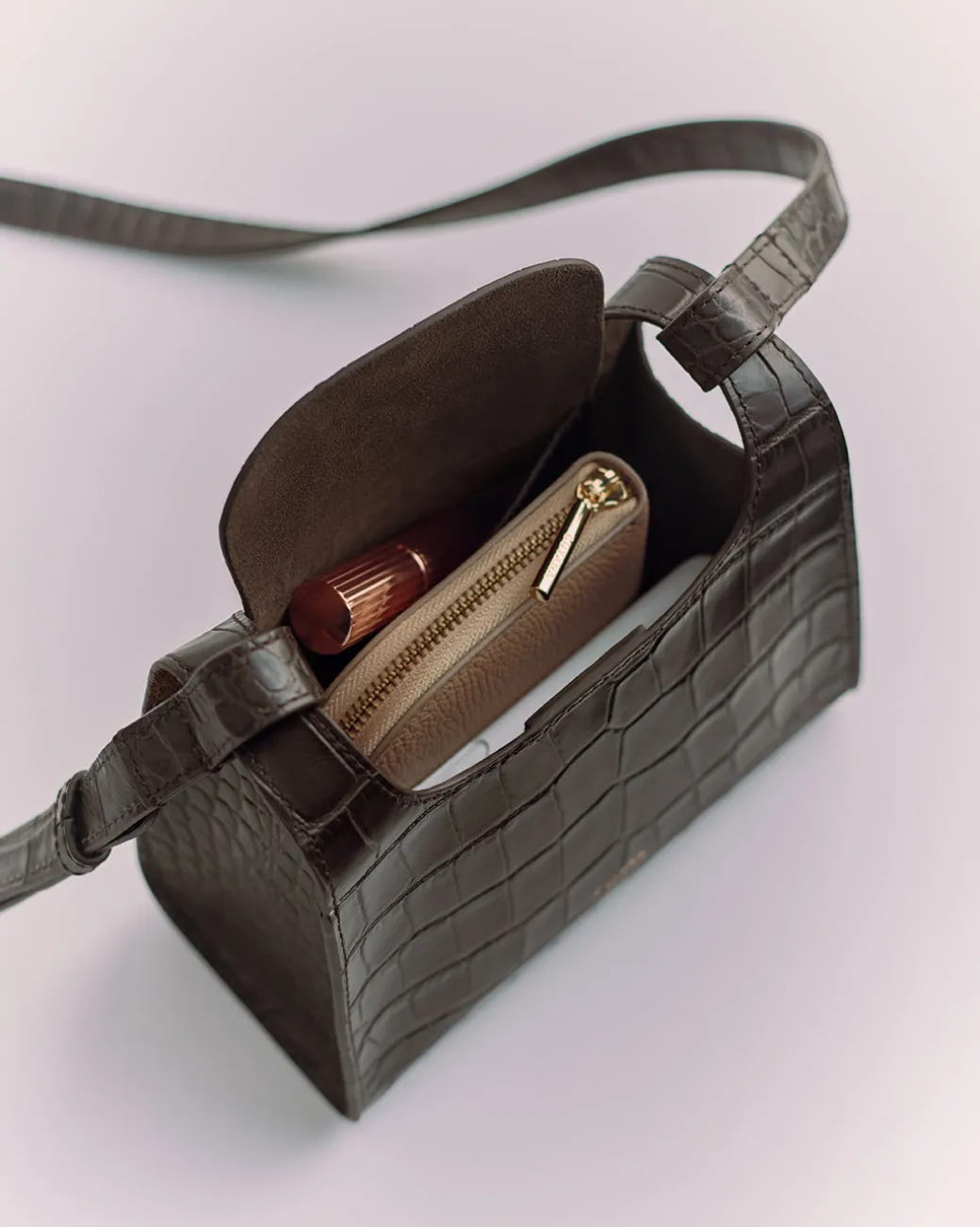 Cuyana Mini Double Loop Bag (Croco)* Mini Totes And Crossbodies | Bags