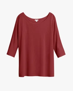 Cuyana Organic Pima Drape-Back Top* Clothing