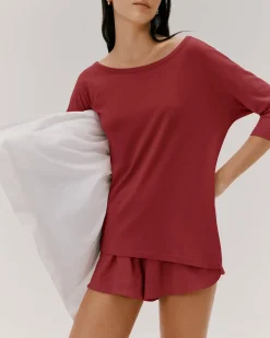 Cuyana Organic Pima Drape-Back Top* Clothing