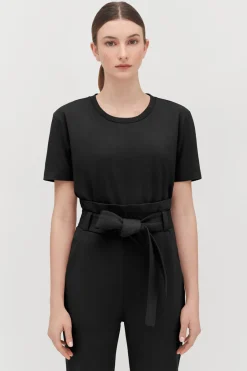Cuyana Padded Shoulder Cropped Tee* Clothing