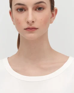 Cuyana Silk Cropped Crewneck Tee* Clothing