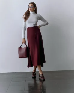 Cuyana Silk Pleated Side Skirt* Clothing