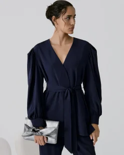 Cuyana Silk Puff Sleeve Wrap* Clothing