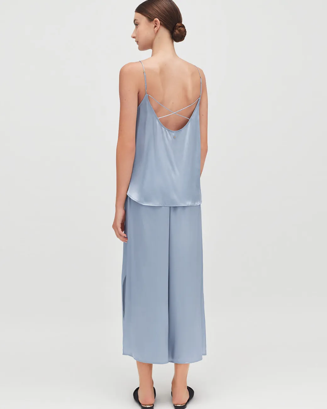 Cuyana Washable Charmeuse Cropped Wide-Leg Pant* Clothing